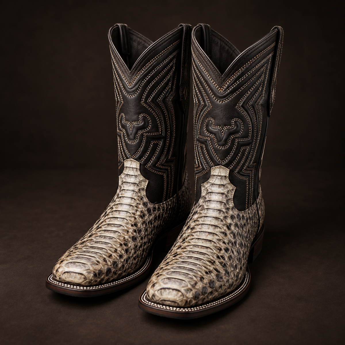 Caiman Lomo Gris Texas Toe