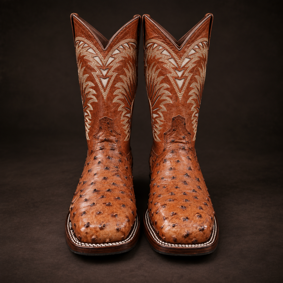 Ostrich Exotic Steel Toe Boots